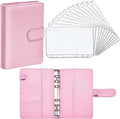 Notebook 6-Ring Work Agenda Journal Budget Binder A6 PU Cover Magnetic Loose-leaf Budget Binder