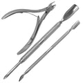 3Pcs/set Professional Fingernail Cuticle Nipper Trimming Stainless Steel Nail Clipper Plier Manicure Tool