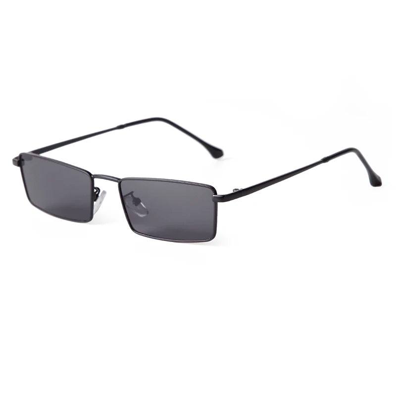 New Fashion Square Sunglasses for Men and Women Retro Trend Sun Glasses Simple Metal Frame Eyewear Narrow Rectangle