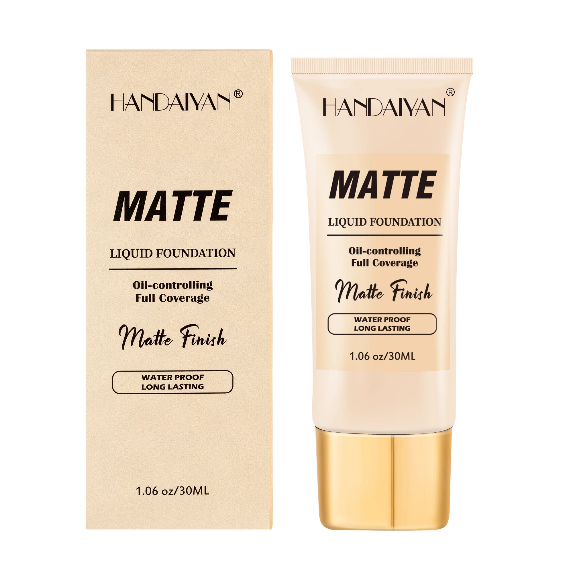 Handaiyan Authentic Mineral Concealer and Liquid Foundation Oil Control Brightening Cream with Natural Ingredients