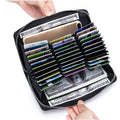 Women's Wallet 36 Card Holder Accordion Multi Cards Holder Wallets Genuine Leather Card Holder Functional Passport Phone Wallets