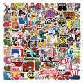 100Pcs Personality Classic Brand Logo Graffiti Sticker for Laptop Phone Bottle Fashion Waterproof Vinyl Decor Label
