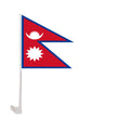 12x18 Inches Polyester Printing Custom Nepal Car Window Flag With Holder
