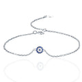 Dainty Round Eye Bracelets for Girls 18K Gold Plated 925 Sterling Silver Eye Chain Bracelet for Girls
