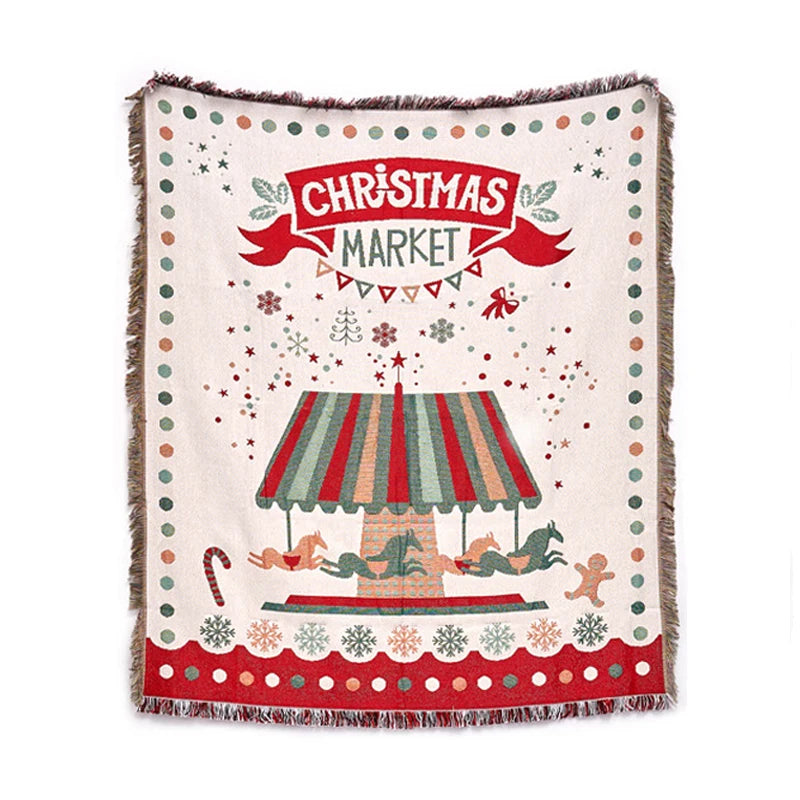 Cheap Custom Logo Mexican Bohemian Woven Low Moq Aztec Travel Picnic Camping Korean Blanket