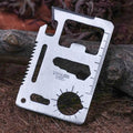 Portable 11-in-1 Outdoor Camping Survival Credit Tool Knife Card Multifunctional Stainless Steel Tool  Accessory Bag Packaging