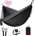 WOQI High-strength Nylon Double Hammock Outdoor Camping Goods Bed 210T Parachute Cloth Hammock