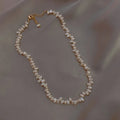2022 Hot Selling White Natural Freshwater Pearl Necklace Adjustable Baroque Pearl Beads s Necklace Bracelet Set for Women