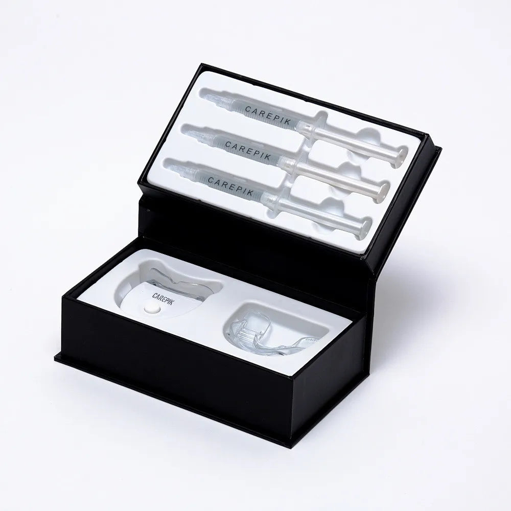 Carepik Professional CE ROHS Approved Luxury Home Teeth Whitening Kit with Blue LED Light 20-Minute Use for Kids