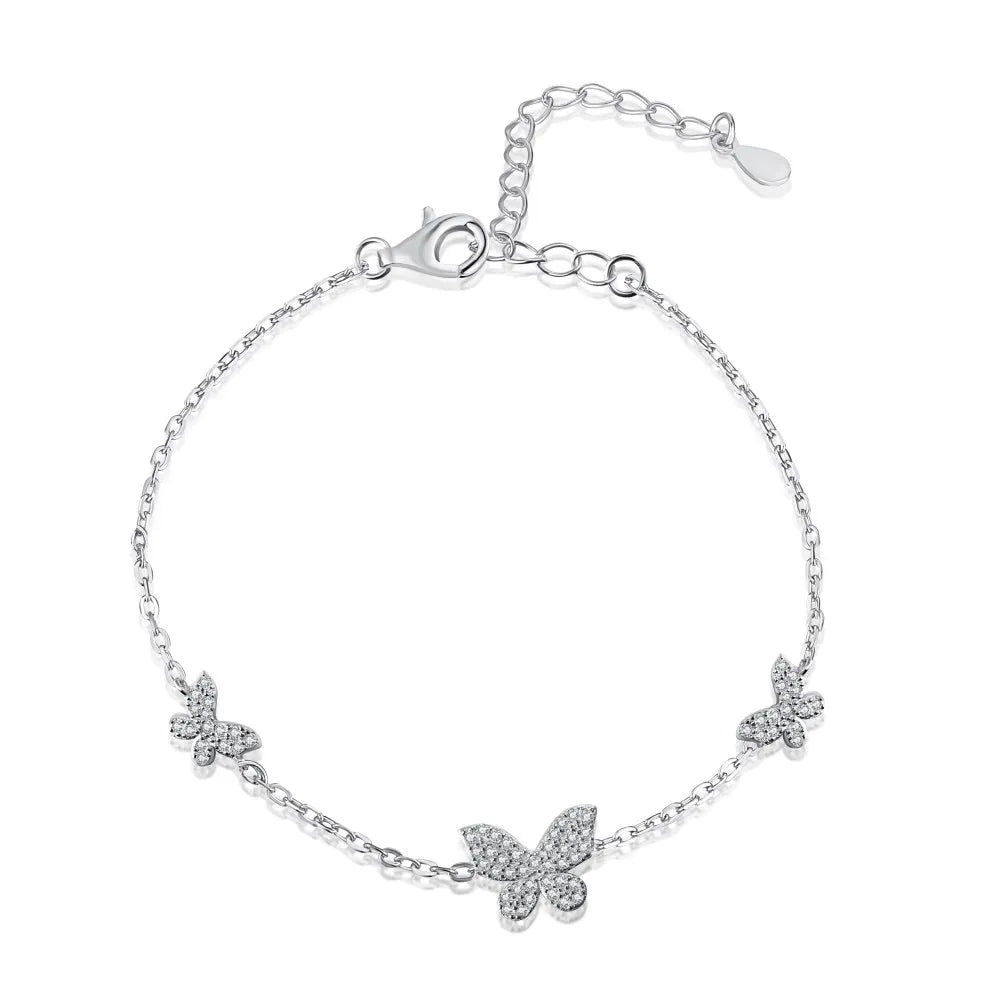 Dylam Friendship Bracelet Chain Lucky butterfly Bracelets Adjustable Fashion Fine Jewelry Girls Wholesale