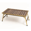 JIFENG OUTDOORS Luxury Camping Picnic Table Copper Frame Natural North American Black Walnut Wood Indoor Outdoor Folding Park
