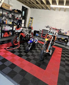Auto Floor Mat for Detailing Studio Vented Garage Floor Tiles