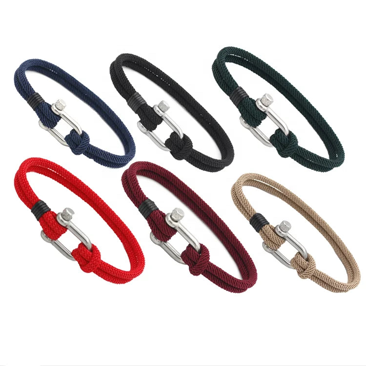Personalized Shackle Bracelet With Stainless Steel ClaspHot Sale New Rope Originality BraceletFashion Various Colour Bracelet
