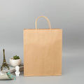 Biodegradable Kraft Paper Bag with Custom Logo Printing for Packaging Shopping Supermarket Exhibition Promotion Use From Factory