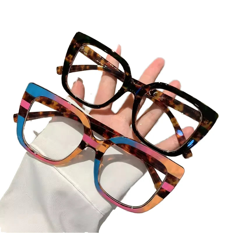 New Unisex Simple Square Optical Glasses Frame Colorful Spectacles with Anti-Blue Light Eyewear Eyeglasses Frame