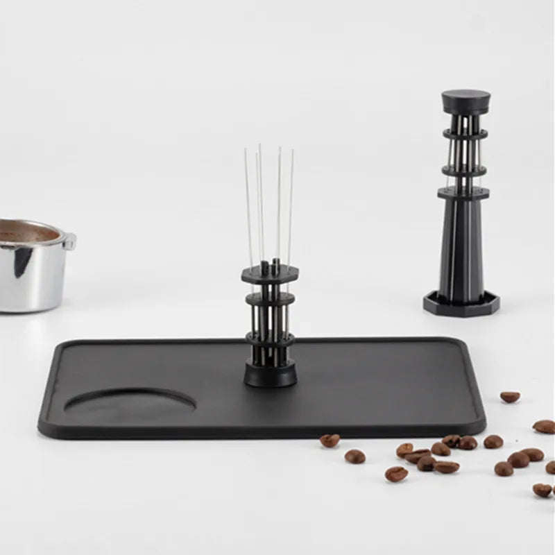 New Arrivals 2025 Espresso Coffee Stirrer Coffee Stirring Tool Espresso Distribution With Plastic Handle and Stand NeedleType