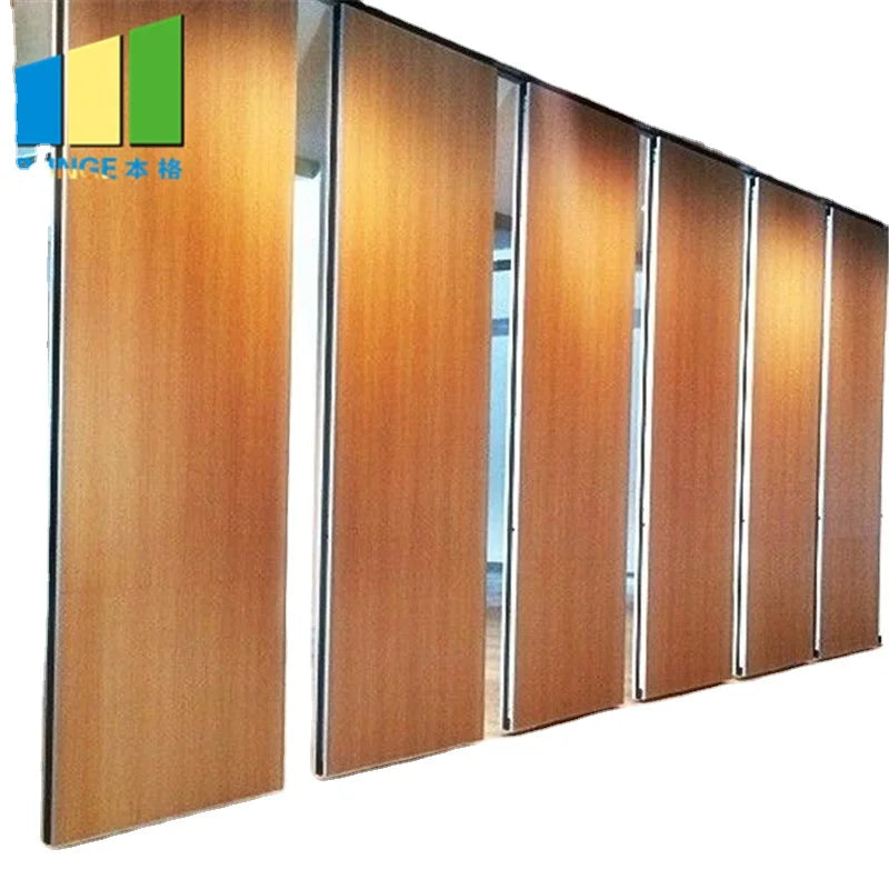 Modern Aluminum Frame Mobile Wooden Removable Modular Soundproof Partition Wall for Home Office Hospital Dining Gym School Use