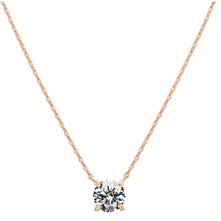 Fashion Simple Graceful Gold Plated Necklace Sweater Zircon Pendant Necklace  for Women