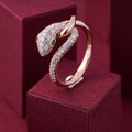H&F Luxury 18K 9K Snake Shape Emerald Engagement Ring Pure Gold Real Diamond for Wedding Party Direct Natural Diamond Jewelry