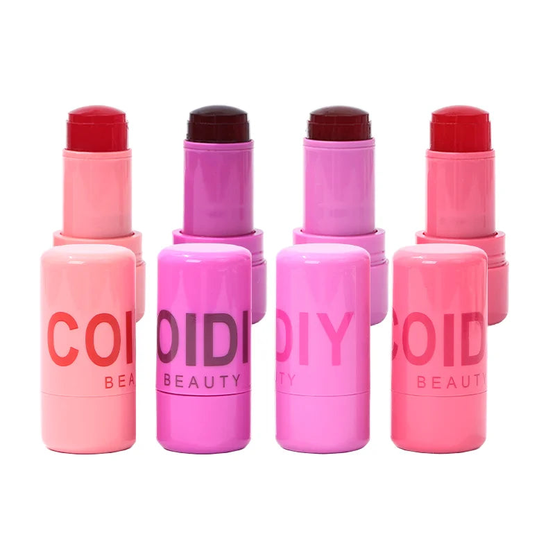 Solid Moisturizer Fast Base Blush Stick Shadow Lips and Cheek Blusher Waterproof Peach Lazy People Lip Gloss Stick Even
