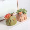 Hot Selling Creative Backpack Resin Desktop Flowerpot Home Balcony Office Gardening Succulent Flowerpot Wholesale