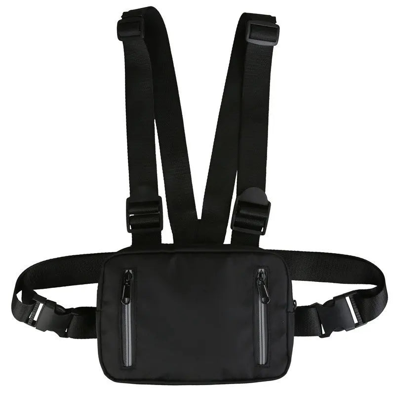 Custom Logo Waterproof Nylon Unisex Chest Bags Light Weight Sport Running Rig Vest Bags With Adjustable Strap