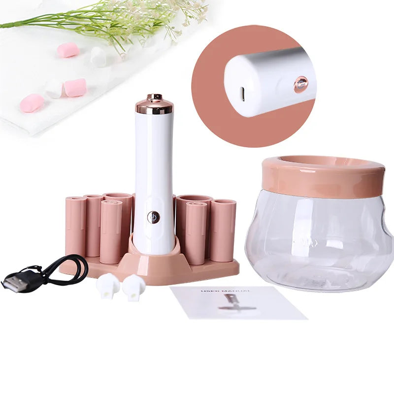 Private Label USB 1500mA Automatic Electric Automatic Makeup Brush Cleaner and Dryer Tools Makeup Brush Cleaner Machine