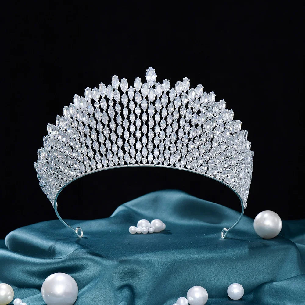 Customized Bridal Wedding Zircon Crown Hair Access Tiaras De Novia En Zircon Birthday Party Gift