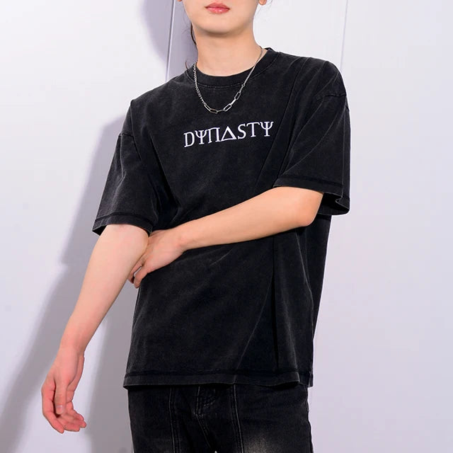 YinQu Wholesale Men's Vintage Clothes Washed Cotton Acid Wash Blank Oversized Customizable Vintage T-shirt  for Personalization