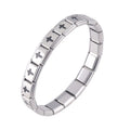 Hot Selling Gold Plated Stainless Steel Bracelet Fashion Jewelry with Double Hearts Geometric Stretch Bracelet