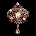 ROMANTIC Luxury Vintage Large Crystal Colorful Rhinestone Brooches for Party