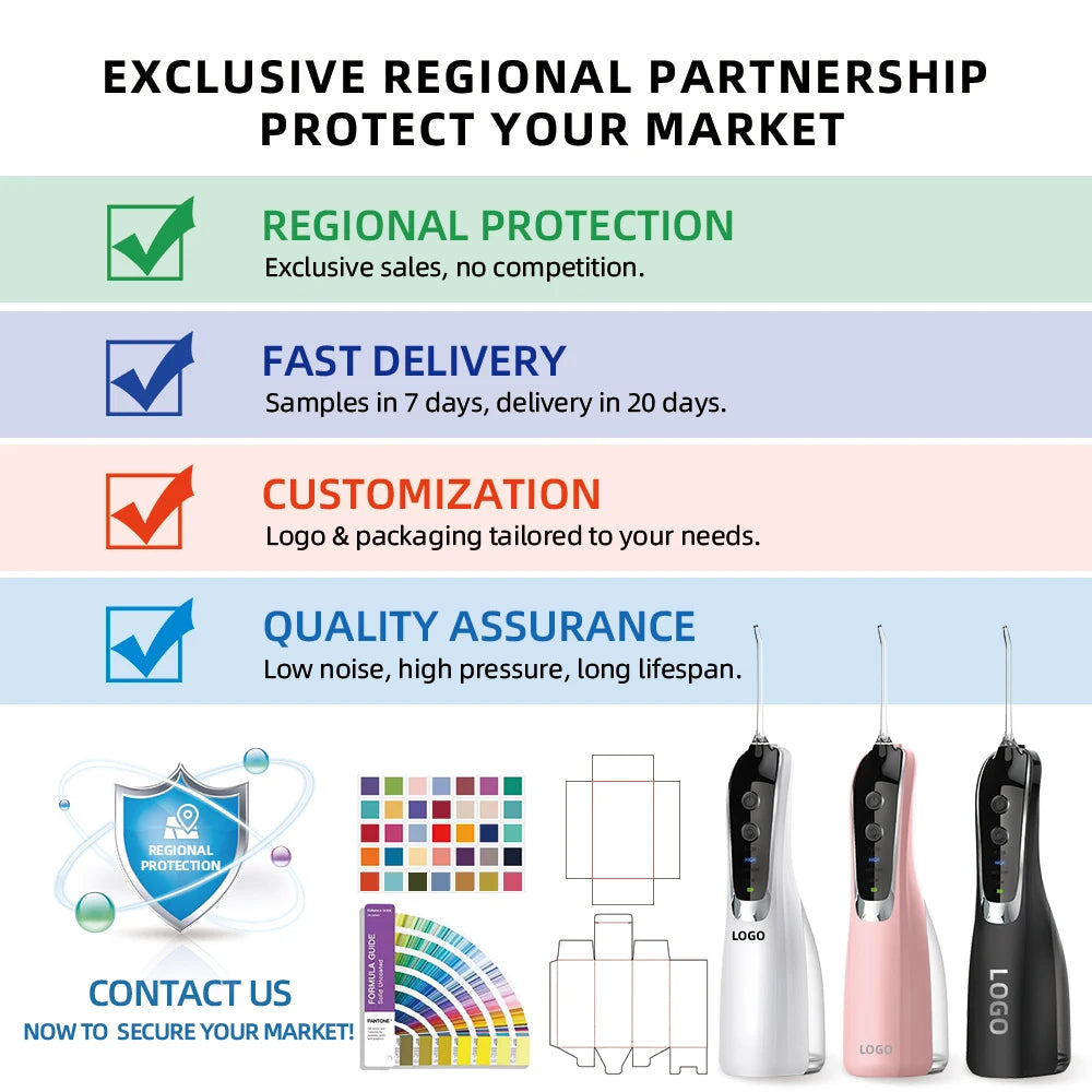 OEM USB Water Flosser Portable Rechargeable for Oral Irrigator for Dental Hygiene Care Electric Power Cordless for Home Hotel