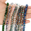 Wholesale New Design 8mm Loose Spacer Beads Glass Tyre Beads for Jewelry Making  Faceted Glass Beads Crystal