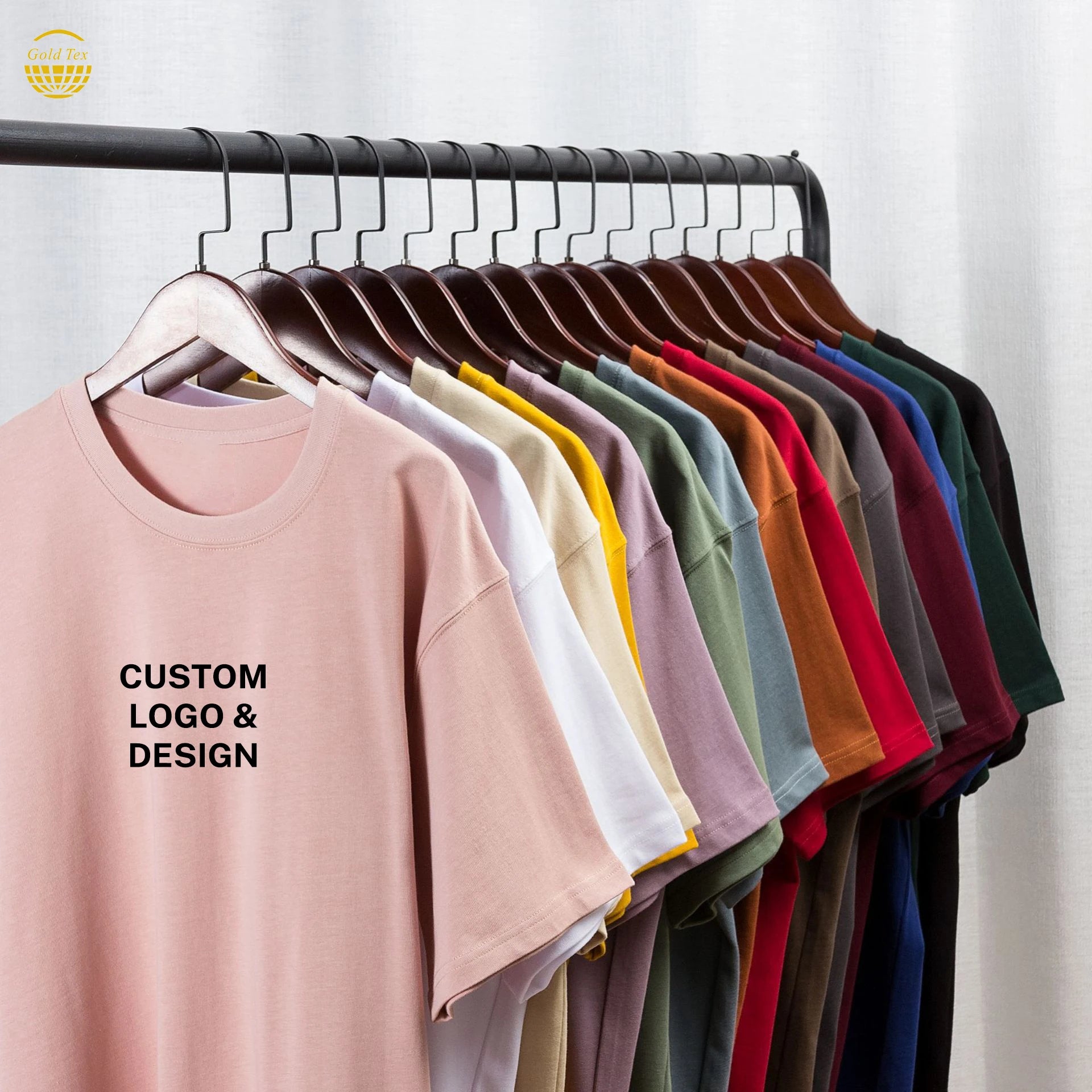 DTG Printing Custom Logo 280GSM Heavy Cotton Casual Knitted Blank Drop Shoulder Oversized Plus Size Unisex T-Shirt