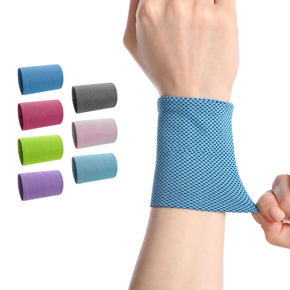 Nylon Elastic Breathable Sweat Band Absorbent Sport Wrist Sweatband With Custom Logo