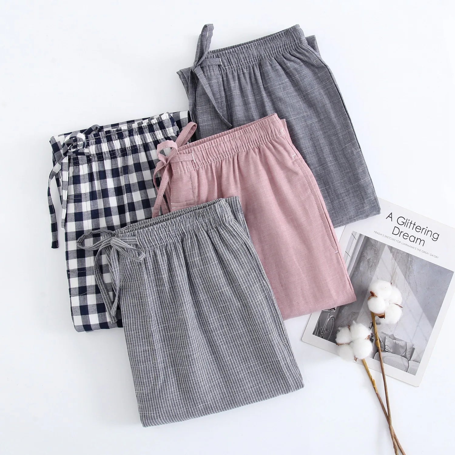 2025 New Spring/Summer Women Pajama Pants Home Pants Large and Loose