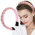 Cross-border Women's Rhinestone Headband Fashion Light Luxury Elegant Temperament Baroque Hair Hoop Wide Edge Pressure Hair
