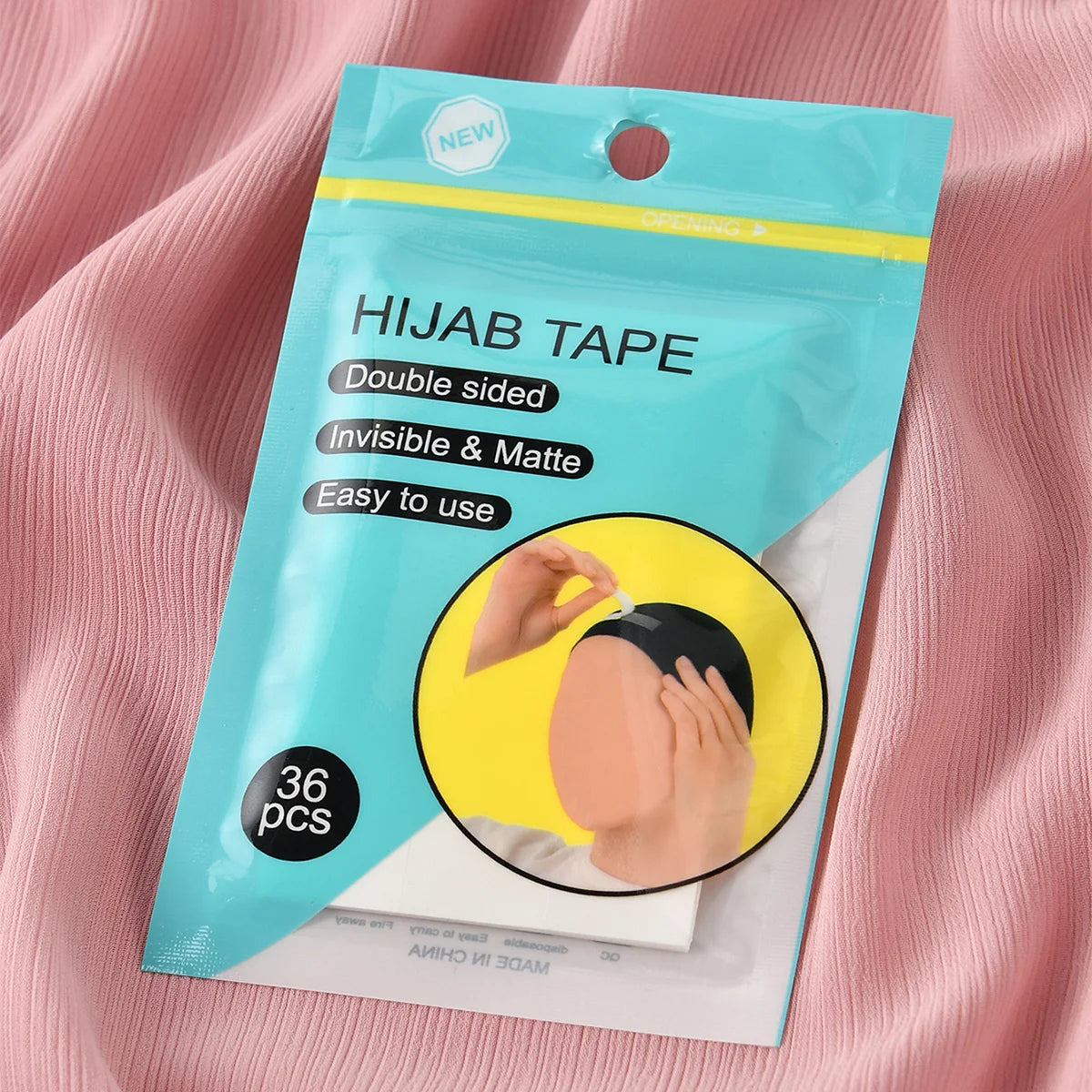 Muslim Hijab Tape Double Sided Head Bandage Invisible Matte Scarf Tape Easy to Use 36pcs