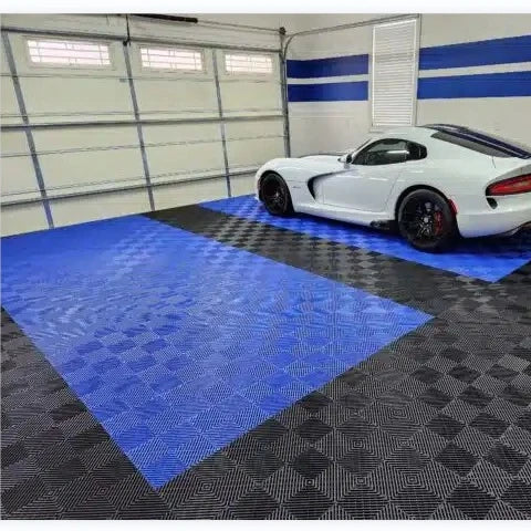 Rigid Modular Interlocking Plain PVC Garage Floor Tiles Anti-Slip Indoor Flooring Mats for Workshop Villa Car Detailing Shop