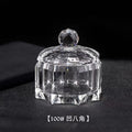 10cm Diameter Octagon Glass Crystal Candy Jar Jewelry Trinket Boxes MH-QT0488