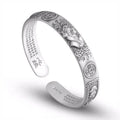 SC Fashion Engraving Mantra Heart Sutra Bangles Bracelets Men Domineering Protection Lucky Wealth Copper Coins Pixiu Bangles
