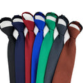 Wholesale Men's Solid Navy & Black Polyester Neckties with Zipper Elegant Ties for Formal Wear