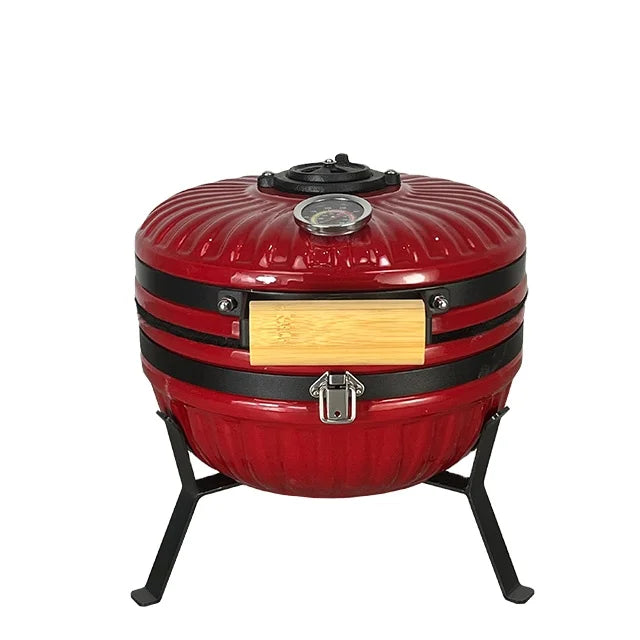 KIMSTONE 12 Inch Mini Ceramic Kamado Smoker Barbecue Grills Commercial Barbecue Grill
