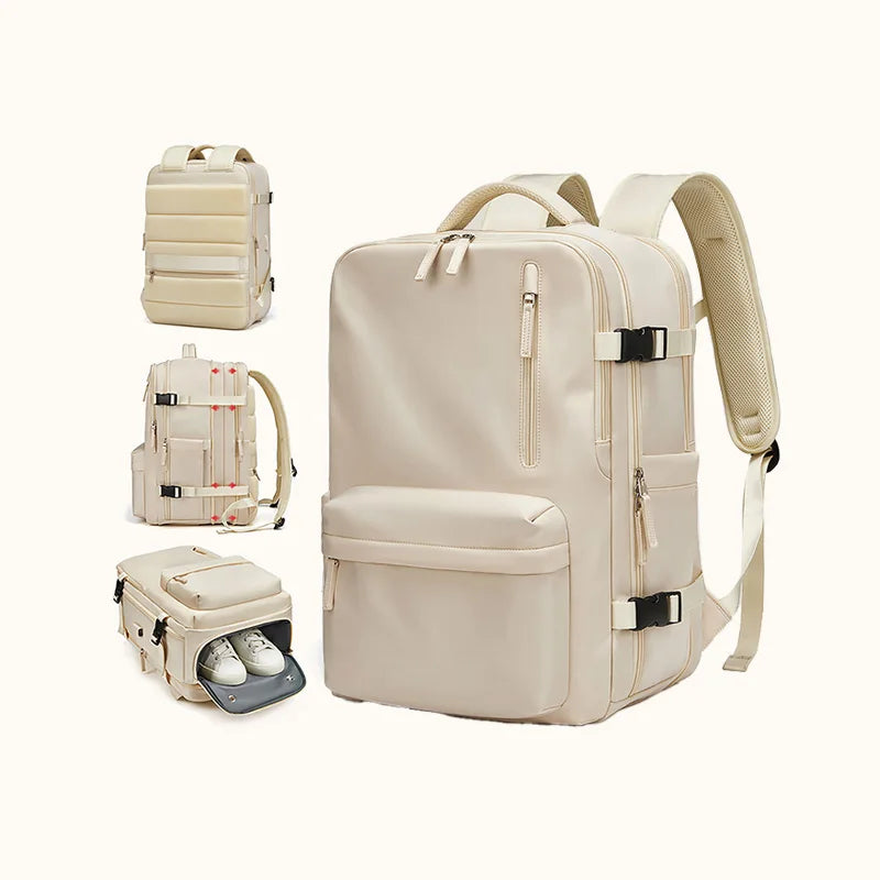 Large-capacity Backpack Ladies Business Computer Bag Short-distance Luggage Dry and Wet Separation Backpack Multifunction Nylon