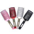 Colorful Cushion Winged Laser Afro Paddle Detangler Hair Brush with Customizable Nylon Bristle for Extension Hair