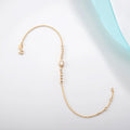 H&F Original Natural Diamond 18K Solid Gold Bracelet Tennis Inlaid Yellow Gold Adjustable Women's Jewelry 18K Real Gold Bracelet