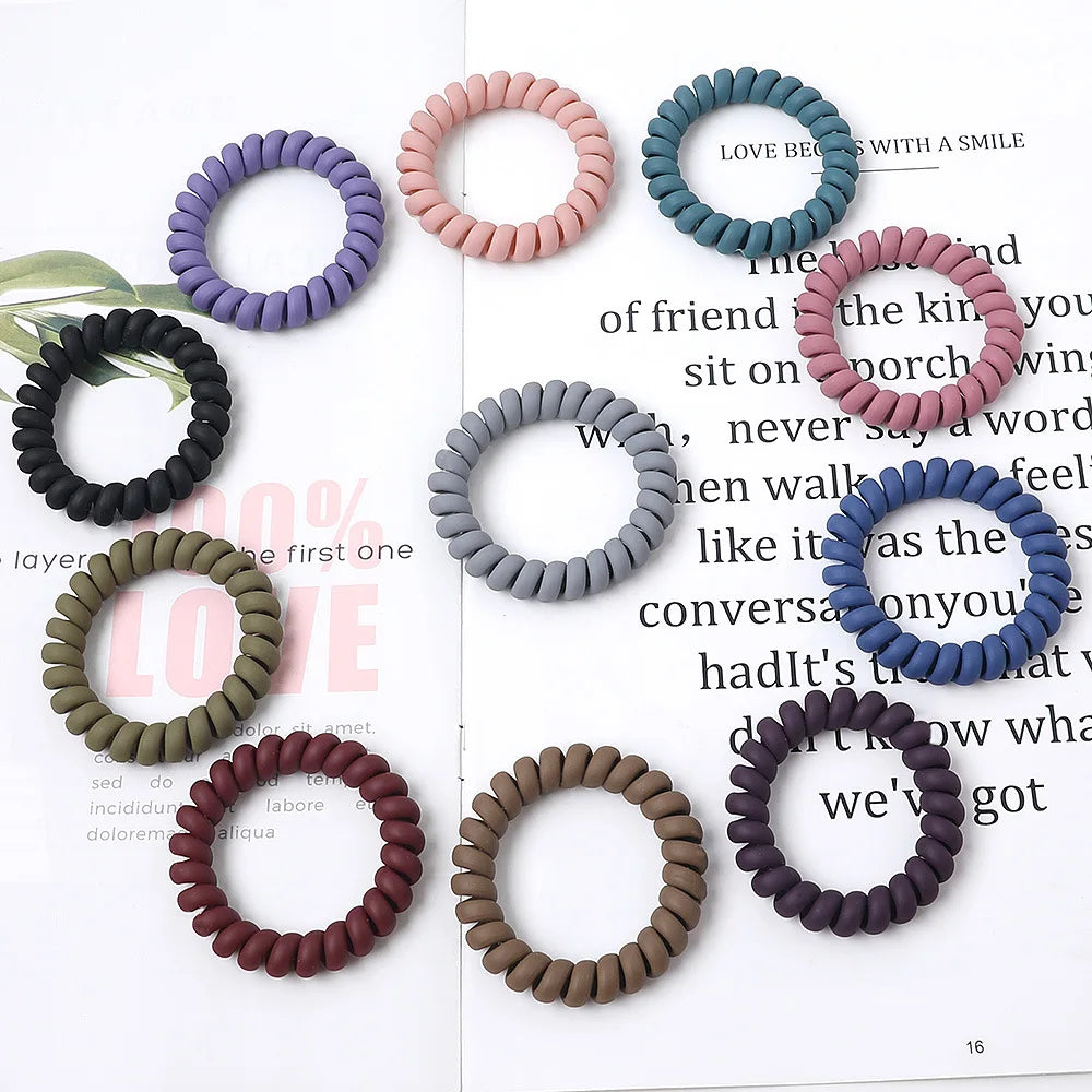 INS Telephone Wire Elastic Hair Band Cord Rubber Band Hair Tie Stretch Head Band