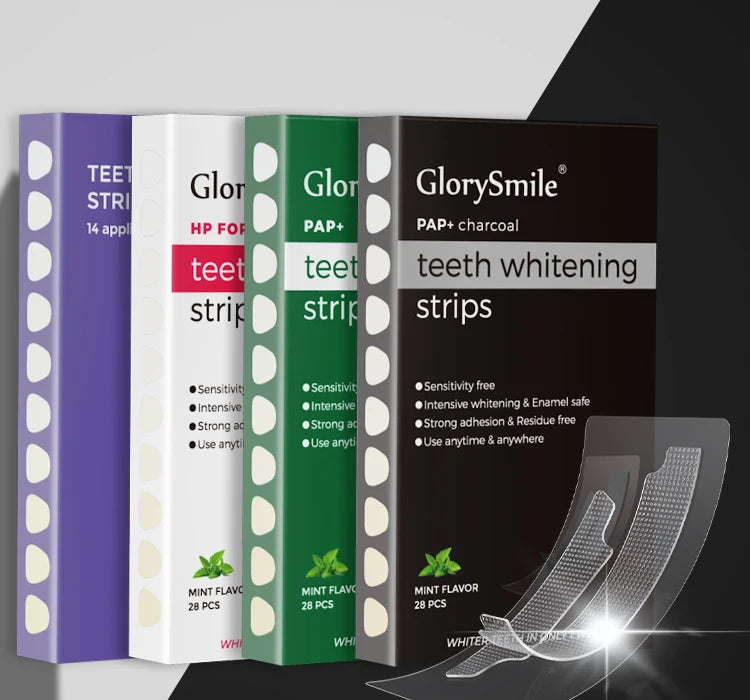 Advanced Professional Dentist Use OEM Logo Oral Whiten Bleaching 28 Pack Kit Wholesale Dry Teeth Whitening Strip Mint Flavor
