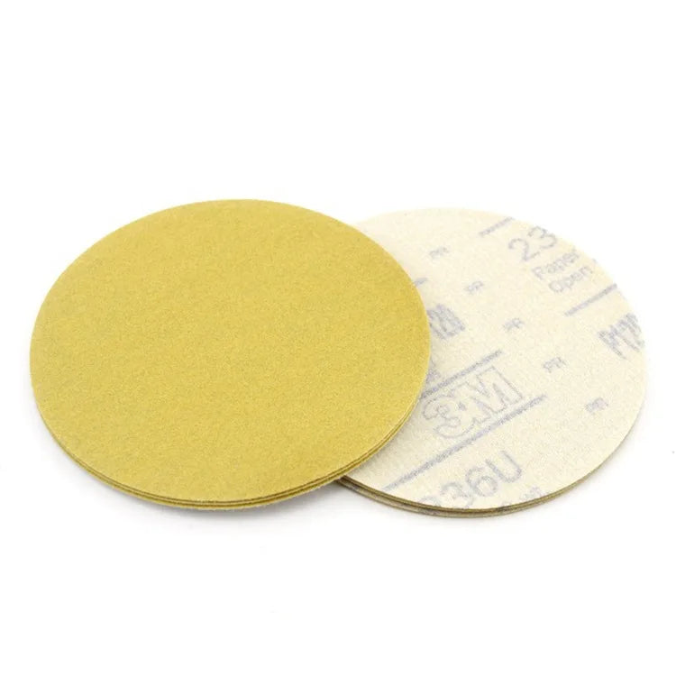 3M 236U 125mm Aluminum Oxide Round Sand Paper Abrasive Sandpaper Hook Loop Backing for Surface Grinding Wood Metal Polishing