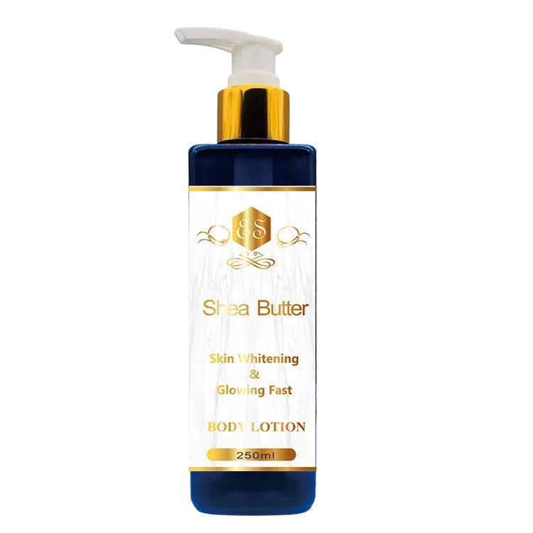 Organic 250ML Skin Lightening Bleaching Black Skin Private Label Shea Body Butter Lotion